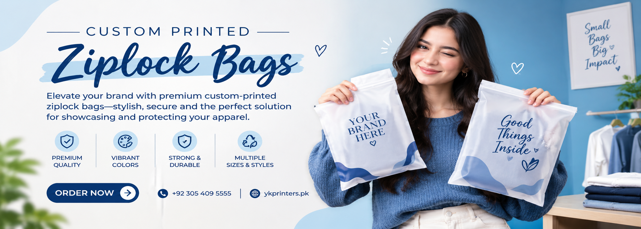 Custom Printed Ziplock Bags Banner